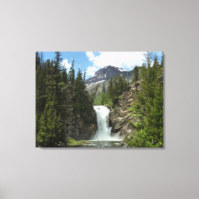 Toile Chutes Running Eagle au Glacier National Park (Recto)