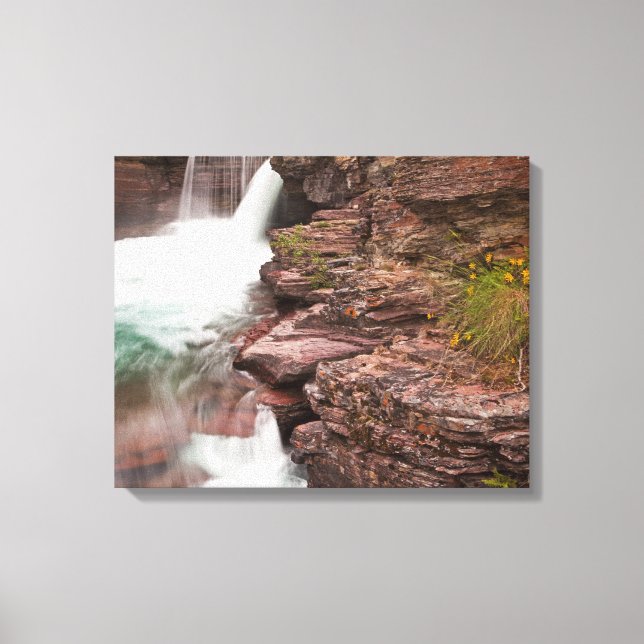 Toile Chutes Sainte-Marie dans le parc national de Glaci (Recto)