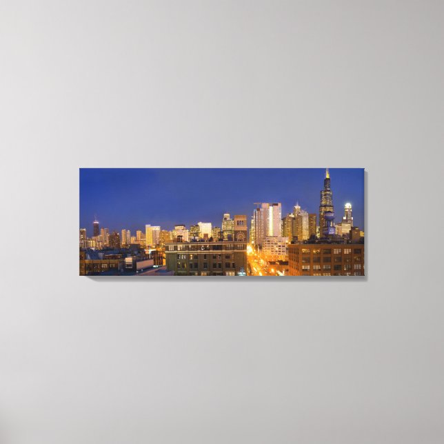 Toile Ciel de Chicago, Illinois, pris depuis West Loop (Recto)