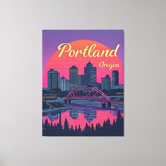 Toile Ciel de Portland Oregon (Recto)