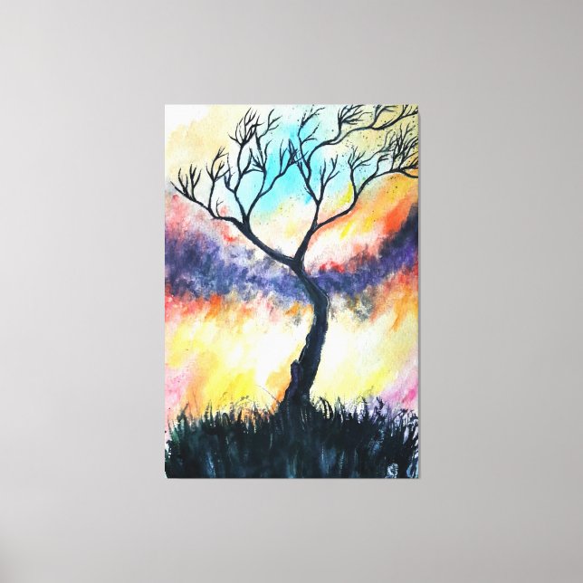 Toile Ciel des rêves - Aquarelle (Recto)