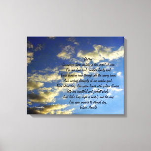 Toile Ciel du soir avec citation sur le destin