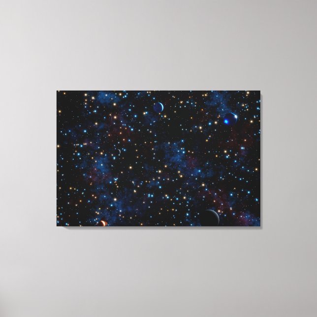 Toile Ciel étoilé avec étoiles et planètes (Recto)
