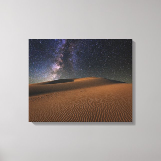 Toile Ciel étoilé sur le désert de Gobi Dunes de sable (Recto)