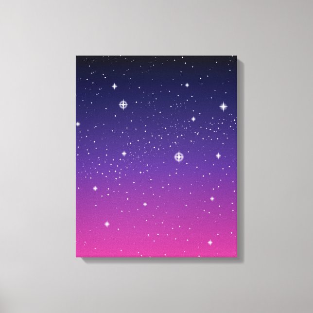 Toile Ciel nocturne étoilé violet foncé (Recto)