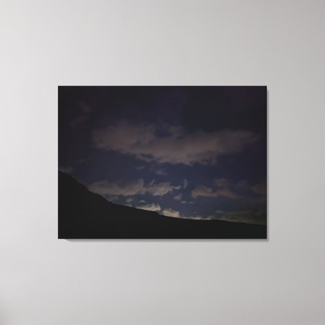 Toile Ciel nocturne non filtré avec étoiles et nuages (Recto)