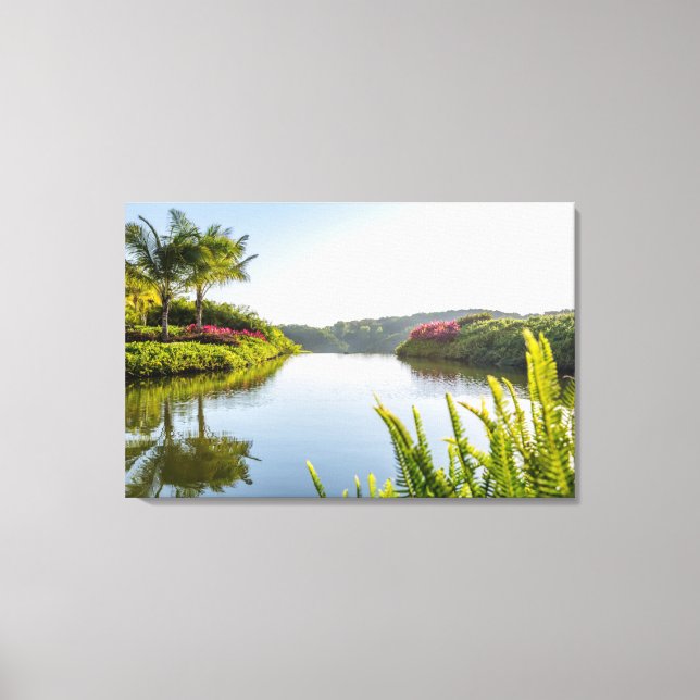 Toile Ciel Reflété Dans Le Lac Encore Tropical (Recto)