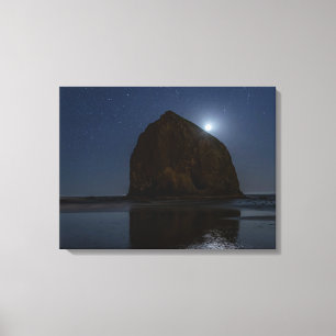 Toile Cieux au-dessus de Haystack Rock Cannon Beach, O