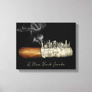 Toile Cigar Art, New York City Poster, Cigar Print, Nyc