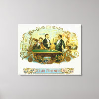 Cigar vintage Étiquette Art, Club Friends Billard