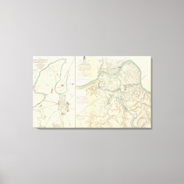 Toile Cincinnati, Covington, Newport (Recto)