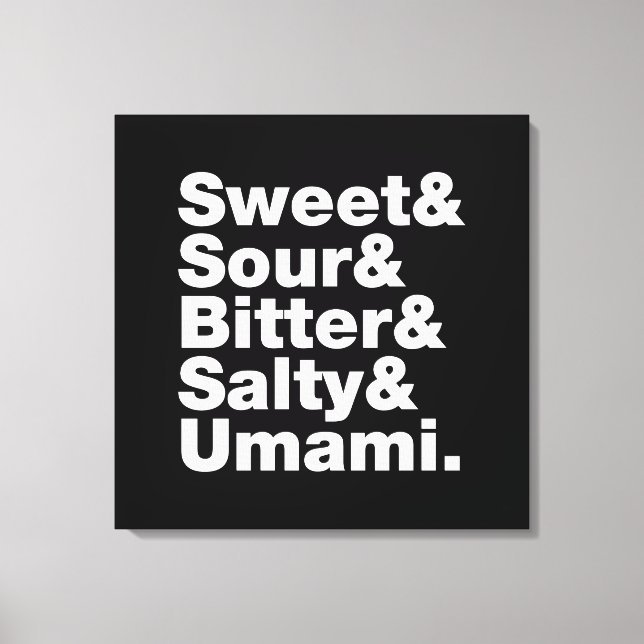 Toile Cinq saveurs de base (Recto)