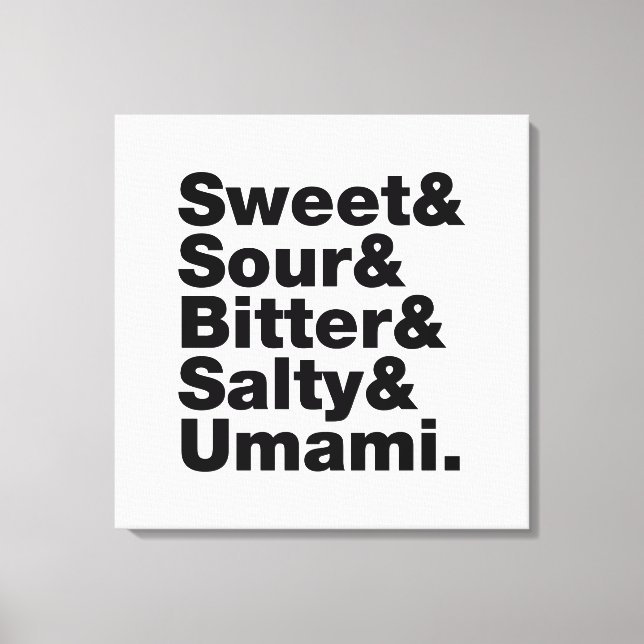 Toile Cinq saveurs de base (Recto)