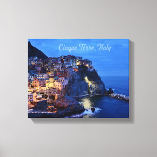 Toile Cinque Terre, Italie 14" x 11", 1,5", simple