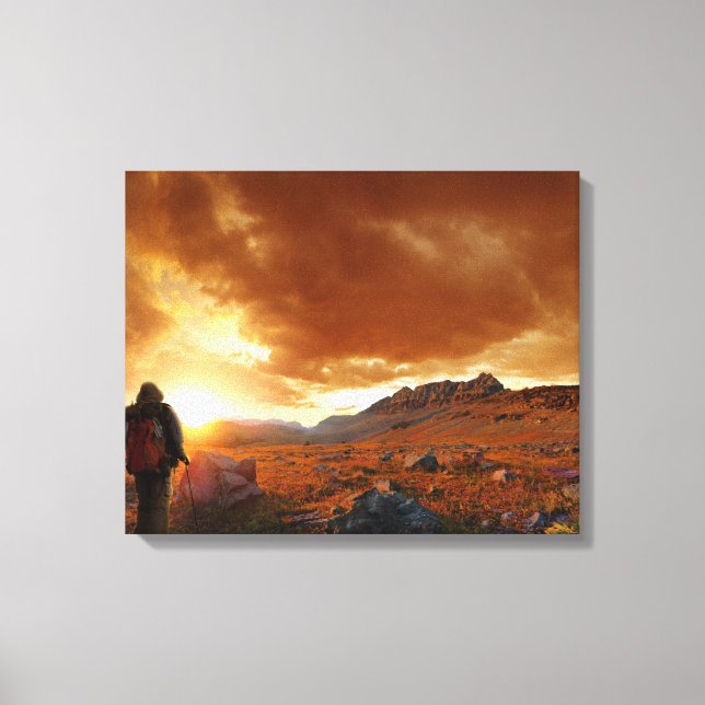 Toile Cinty Mountain Sunset - Parc national des Glaciers (Recto)