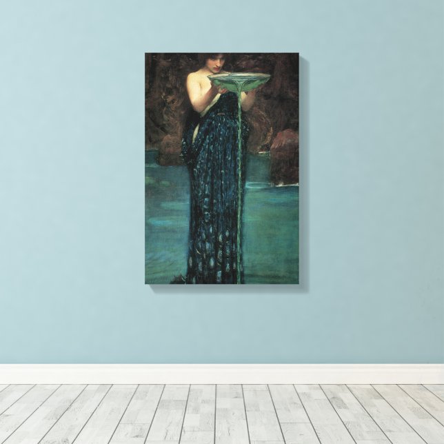 Toile Circé Invidiosa par John William Waterhouse (Insitu (Plancher de Bois))
