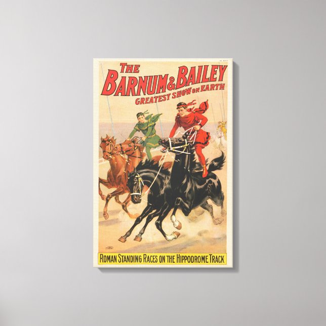 Toile Cirque Avec Des Hommes À Cheval. (Recto)