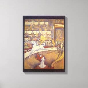Toile Cirque par Georges Seurat, Art pointilliste vintag