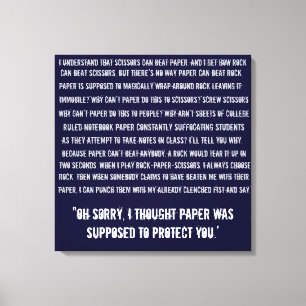 Toile Ciseaux de papier rocheux