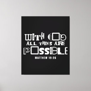 Toile Citation Biblique Inspirante Avec Dieu Tout Est Po