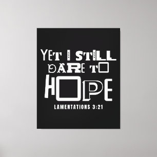 Toile Citation biblique inspirante Osez encore espérer