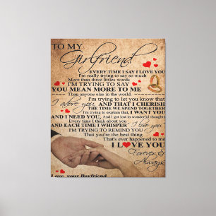 Toile Citation d'amour pour amie   Cadeau Décor