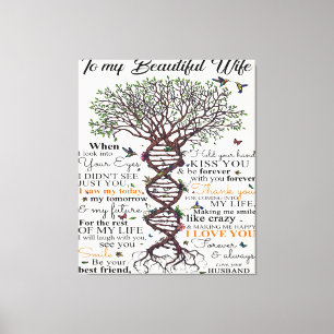 Toile Citation D'Amour Pour La Femme   Cadeau de décora
