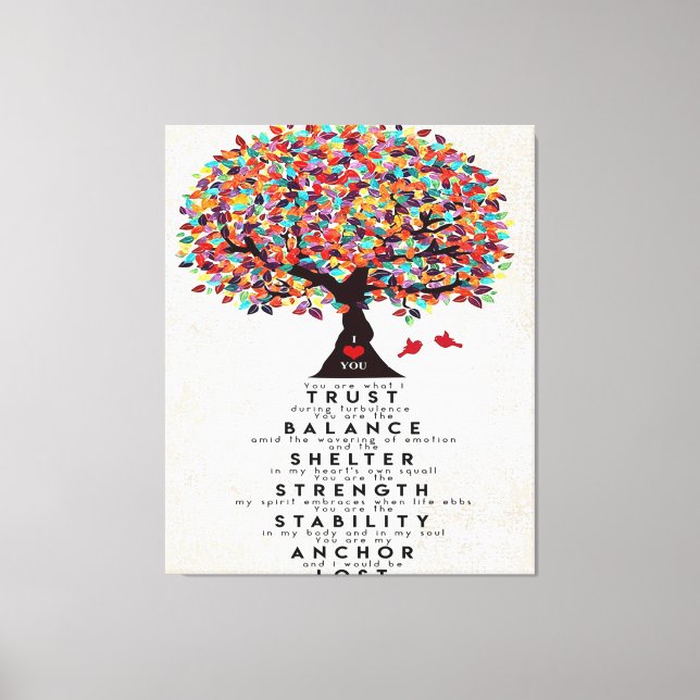 Toile Citation d'amour pour mari | Bel cadeau (Recto)