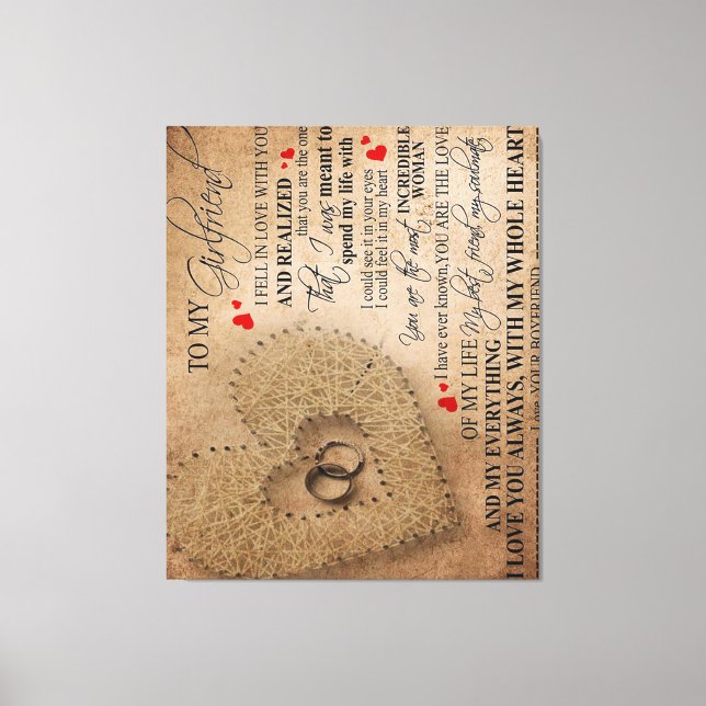 Toile Citation d'amour pour petit ami | Devis amusants p (Recto)