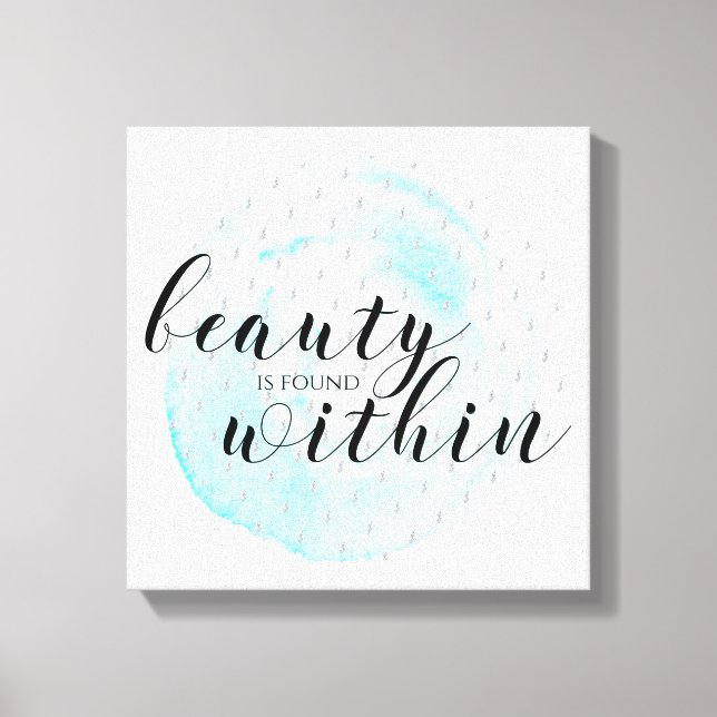 Toile Citation de beauté de l'aquarelle (Recto)