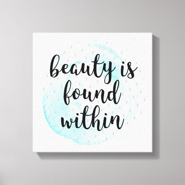 Toile Citation de beauté de l'aquarelle (Recto)