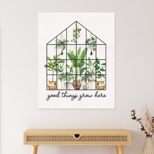 Toile Citation de bonne plante de maison 