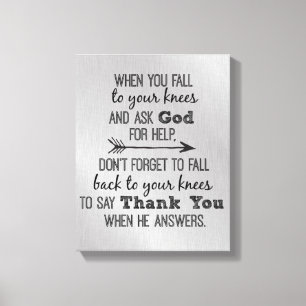 Toile Citation de Dieu Merci inspirationnel