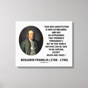 Toile Citation de droits de succession de Benjamin