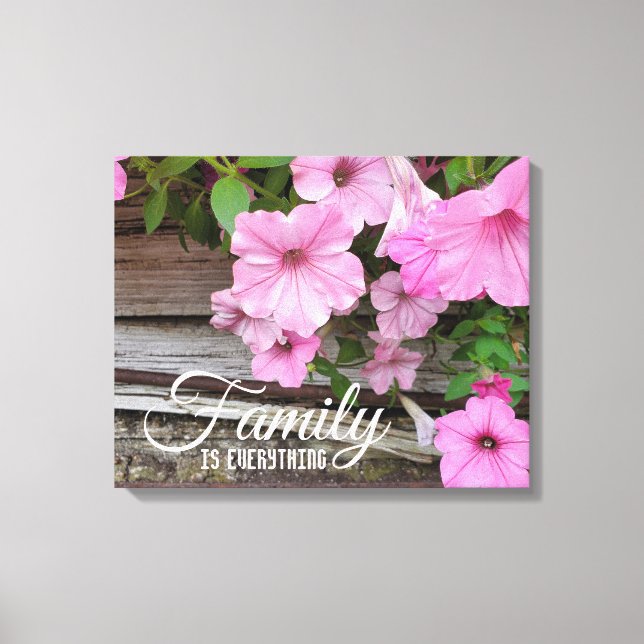 Toile Citation de famille Pink Petunias (Recto)