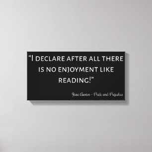 Toile Citation de fierté et de préjudice III
