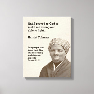 Toile Citation de HARRIET TUBMAN   Verse de la Bible chr