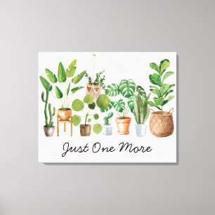 Toile Citation de jardinage à l'aquarelle de plante d'in