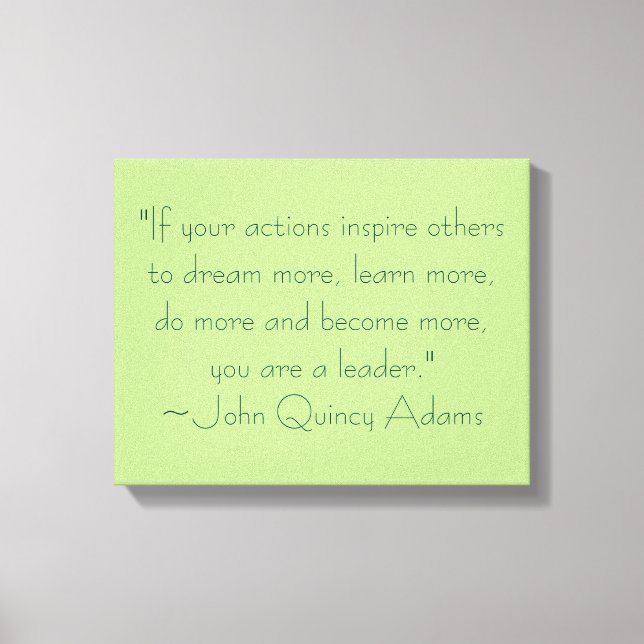 Toile Citation de John Quincy Adams (Recto)