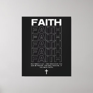 Toile Citation de la Bible sur la foi Matthieu 21:22
