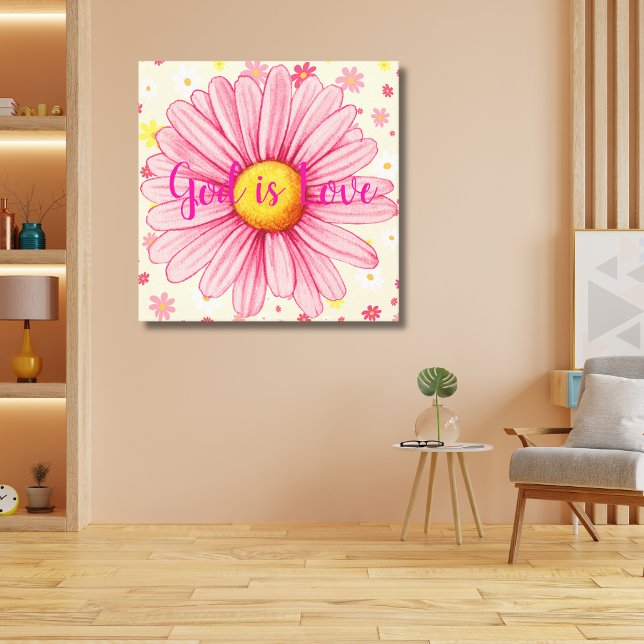 Toile Citation de la bile rose de marguerite  (Créateur téléchargé)