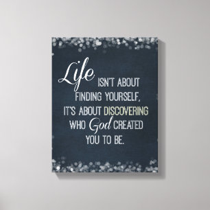 Toile Citation de la vie inspirationnelle et de Dieu