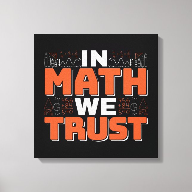 Toile Citation de professeur de mathématiques - En Math  (Recto)