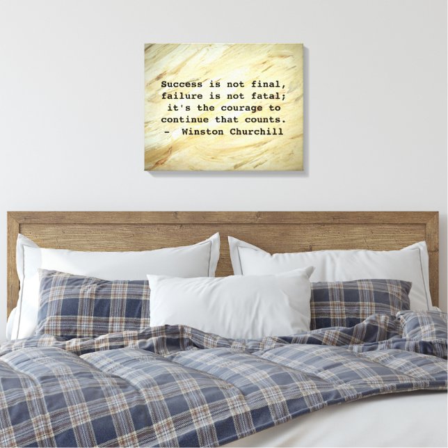 Toile Citation de réussite de Winston Churchill (Insitu(Chambre))