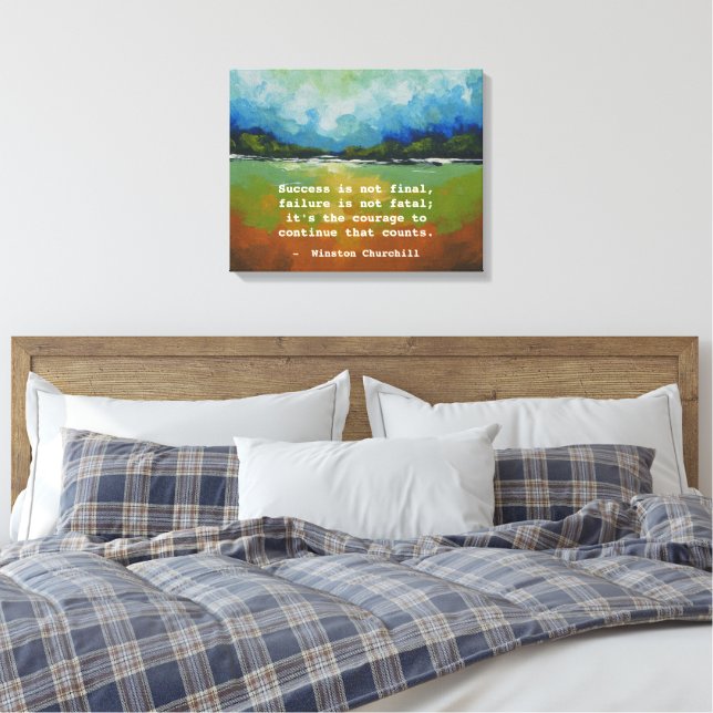 Toile Citation de réussite de Winston Churchill (Insitu(Chambre))