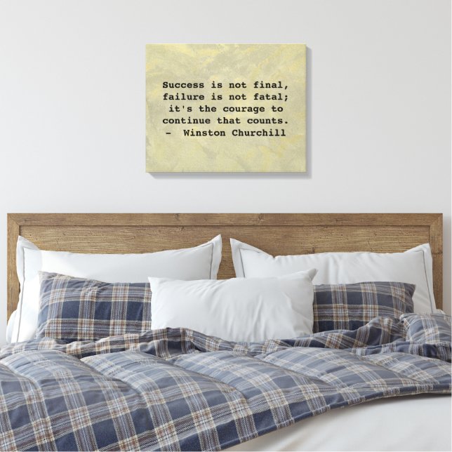 Toile Citation de réussite de Winston Churchill (Insitu(Chambre))