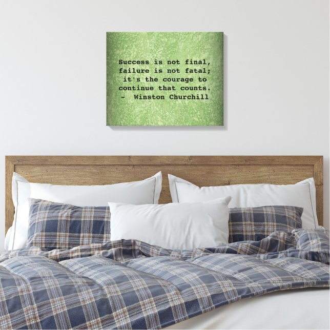 Toile Citation de réussite de Winston Churchill (Insitu(Chambre))