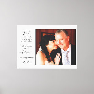 Toile Citation de script photo du père de la mariée