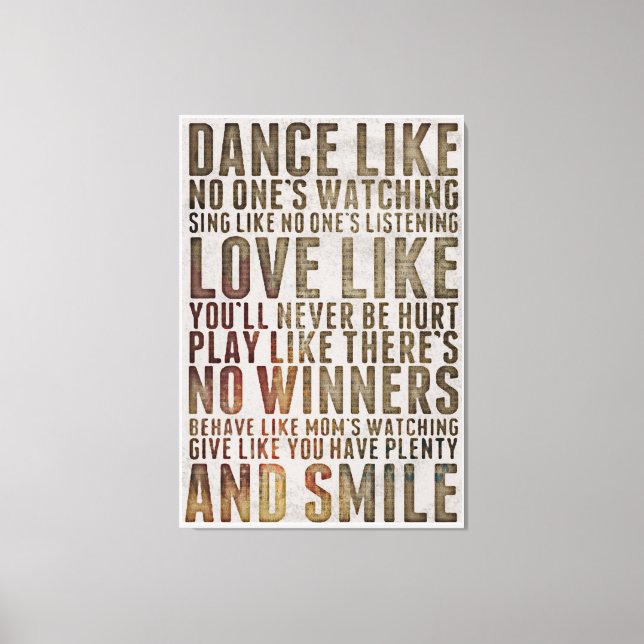 Toile Citation de vie (Recto)