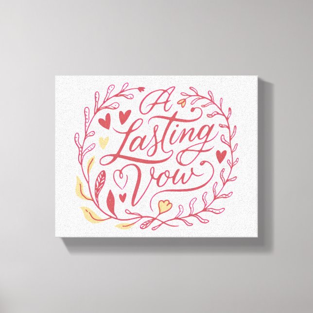 Toile Citation de vœux d'amour durable pour la Saint-Val (Recto)